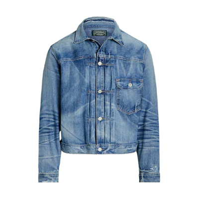 Ralph Lauren SS23 Blue Denim Jacket with Single-Breasted Collar MNPOOTW16021106-400