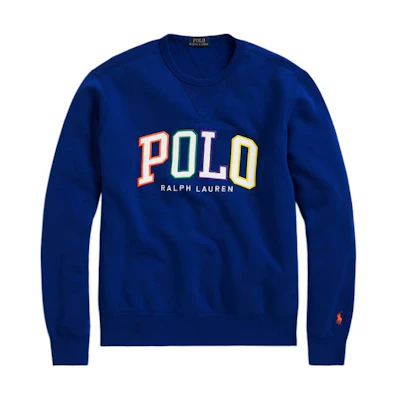 Ralph Lauren SS23 Blue Fleece Logo Patch Sweatshirt Edition MNPOKNI16822691-400