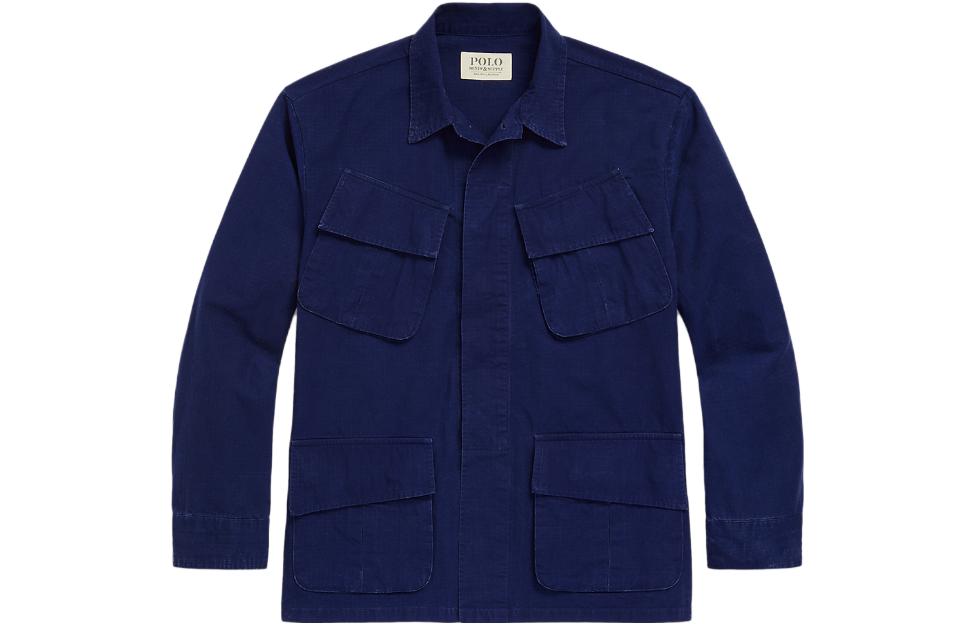 Ralph Lauren SS23 Blue Multi-Pocket Long-Sleeve Jacket for Men MNPOWOV16822697-410