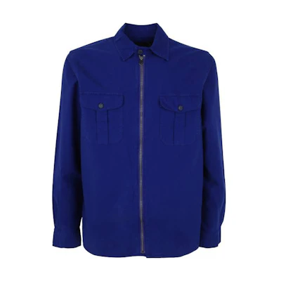 Ralph Lauren SS23 Blue Zip-Up Polo-Collar Jacket 710890391-005