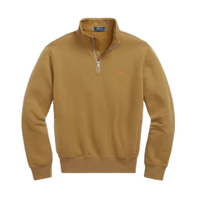 Ralph Lauren SS23 Brown Half-Zip Logo Embroidered Sweatshirt Menswear MNPOKNI16822723-250