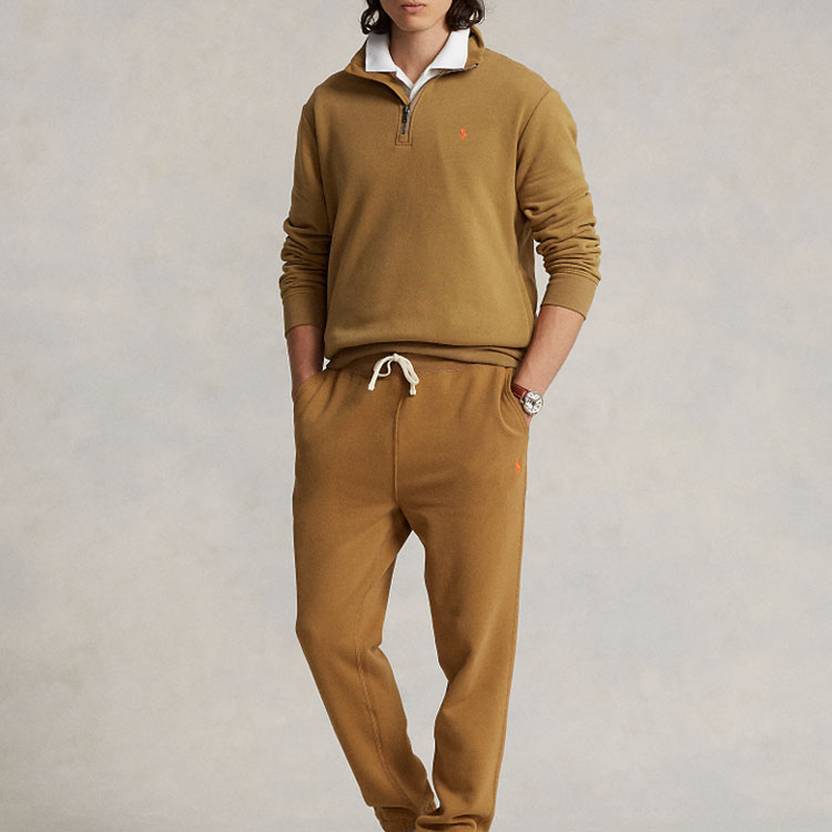 Ralph Lauren SS23 Brown Half-Zip Logo Embroidered Sweatshirt Menswear MNPOKNI16822723-250 圖 3