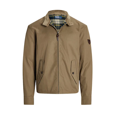 Ralph Lauren SS23 Brown Solid Zip-Up Collared Jacket Long Sleeve MNPOOTW16020867-310