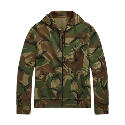 Ralph Lauren SS23 Camo Pony Embroidered Hoodie Green Long Sleeve MNPOKNI16821464-999