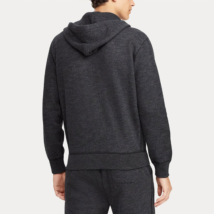 Ralph Lauren SS23 Charcoal Hoodie with Logo Embroidery & Zipper 71062887-003 圖 4