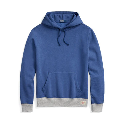 Ralph Lauren SS23 Colorblock Drawstring Hoodie Blue MNPOKNI16822603-400