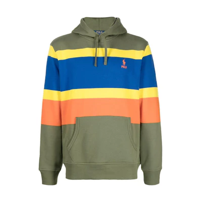Ralph Lauren SS23 Colorblock Hoodie Men’s Deep Green 710890944-001