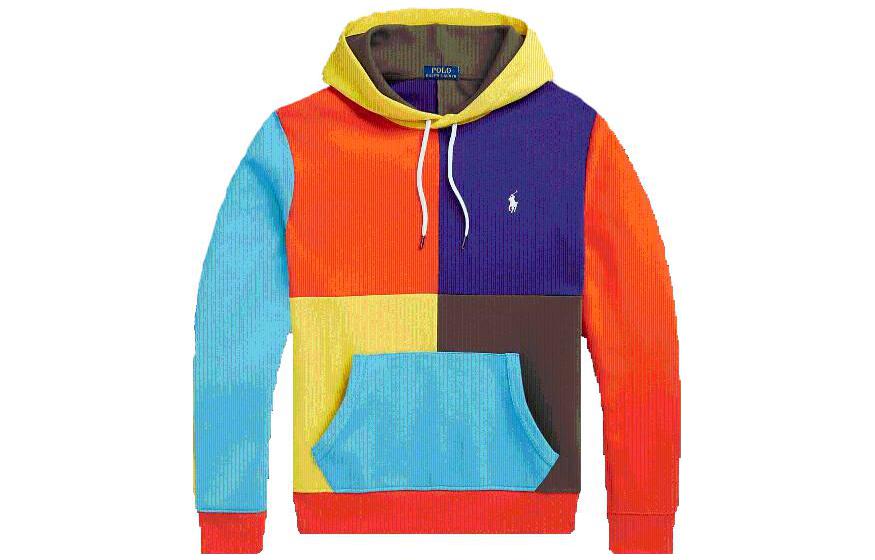 Ralph Lauren SS23 Colorblock Knit Hoodie Multicolor MNPOKNI16822799-800