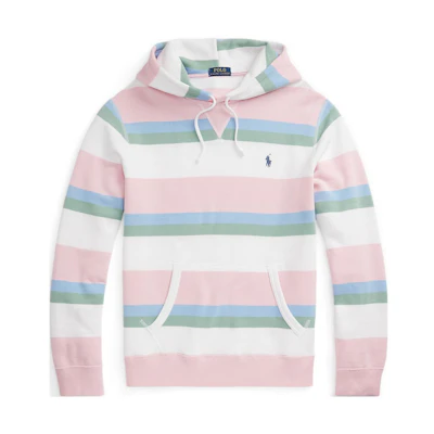 Ralph Lauren SS23 Colorblock Striped Logo Embroidered Drawstring Hoodie Multicolor MNPOKNI16822898-680