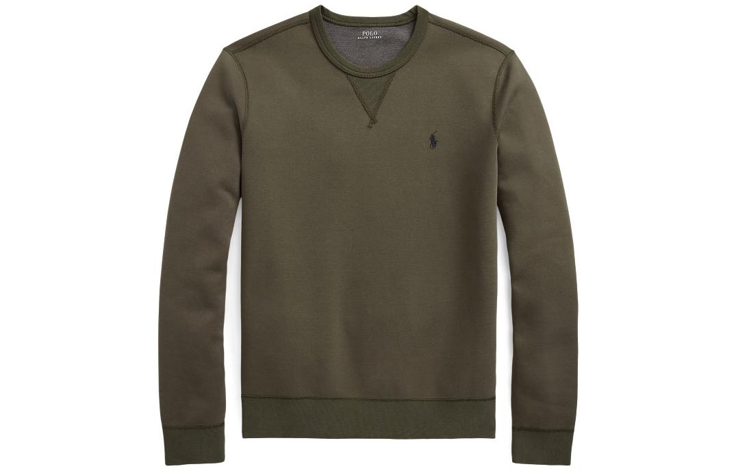 Ralph Lauren SS23 Double-Sided Knit Crewneck Pullover Olive Green MNPOKNI16822579-300