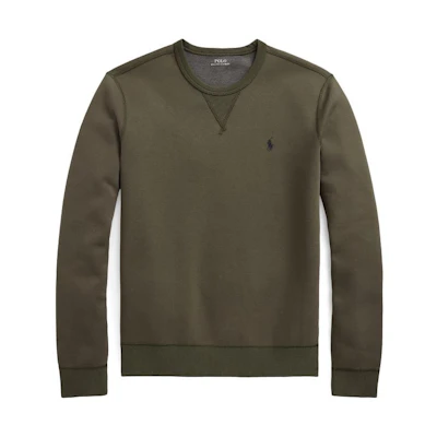 Ralph Lauren SS23 Double-Sided Knit Crewneck Pullover Olive Green MNPOKNI16822579-300