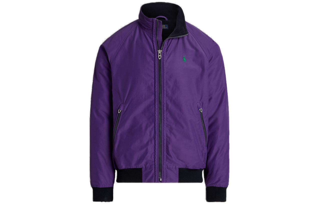 Ralph Lauren SS23 Embroidered Logo Zip-Up Jacket Purple Menswear MNPOOTW16021016-500