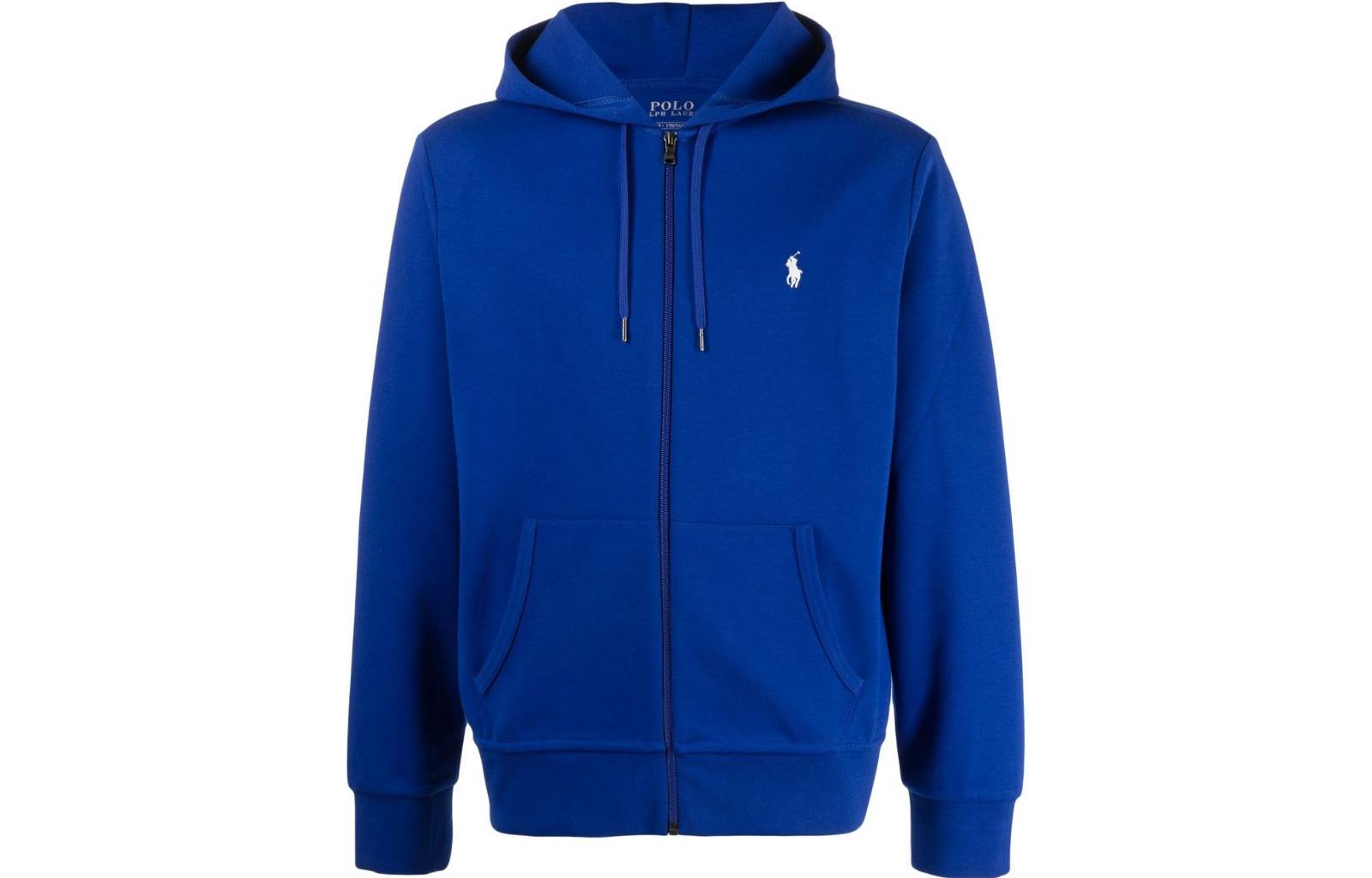 Ralph Lauren SS23 Embroidered Logo Zip Hoodie Men’s Blue 710652313-011