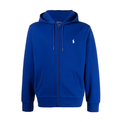 Ralph Lauren SS23 Embroidered Logo Zip Hoodie Men’s Blue 710652313-011