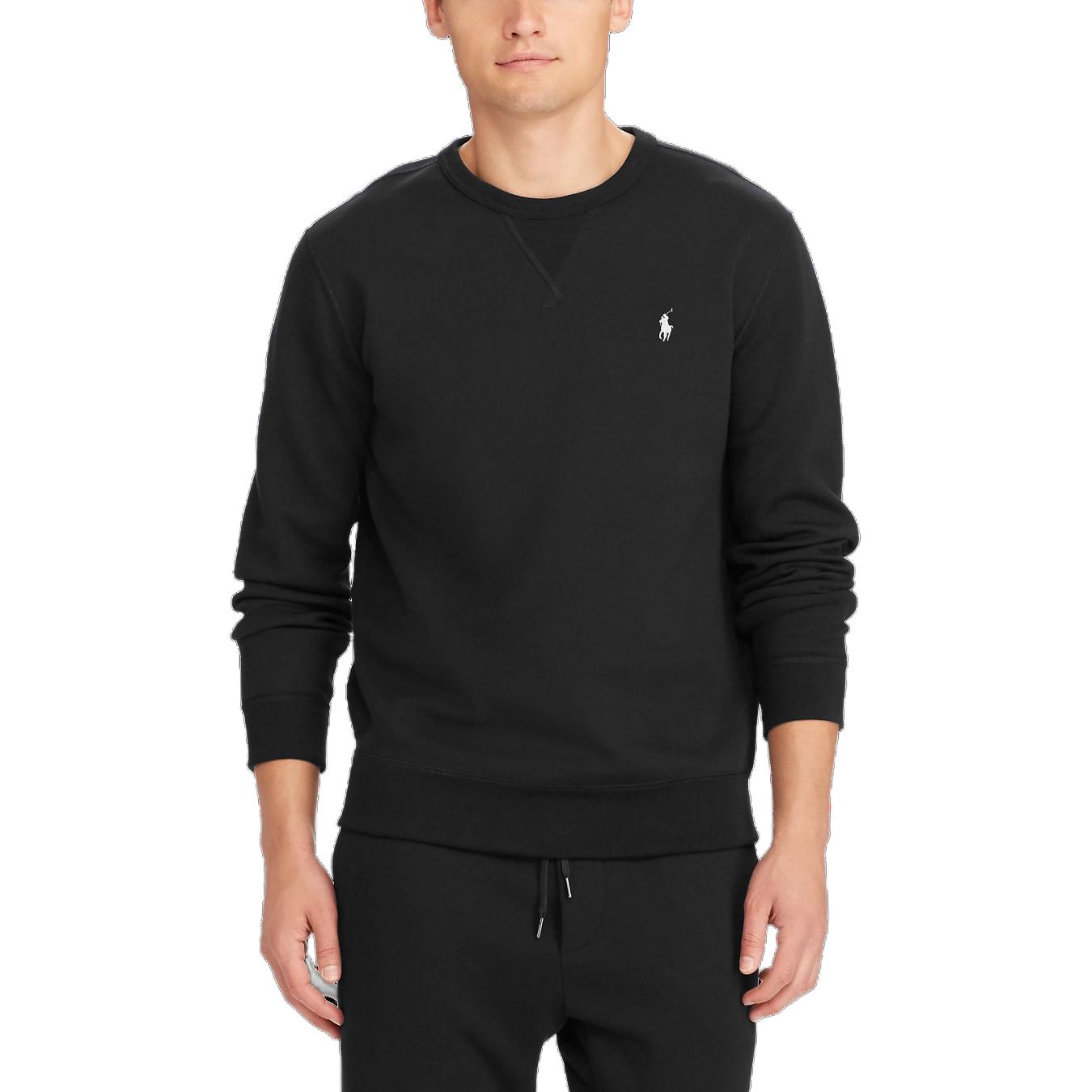 Ralph Lauren SS23 Embroidered Pony Logo Crewneck Sweatshirt Black MNPOKNI16820840-001