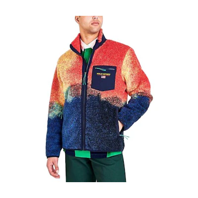 Ralph Lauren SS23 Gradient Fleece Long Sleeve Jacket Multicolor 10880638-999