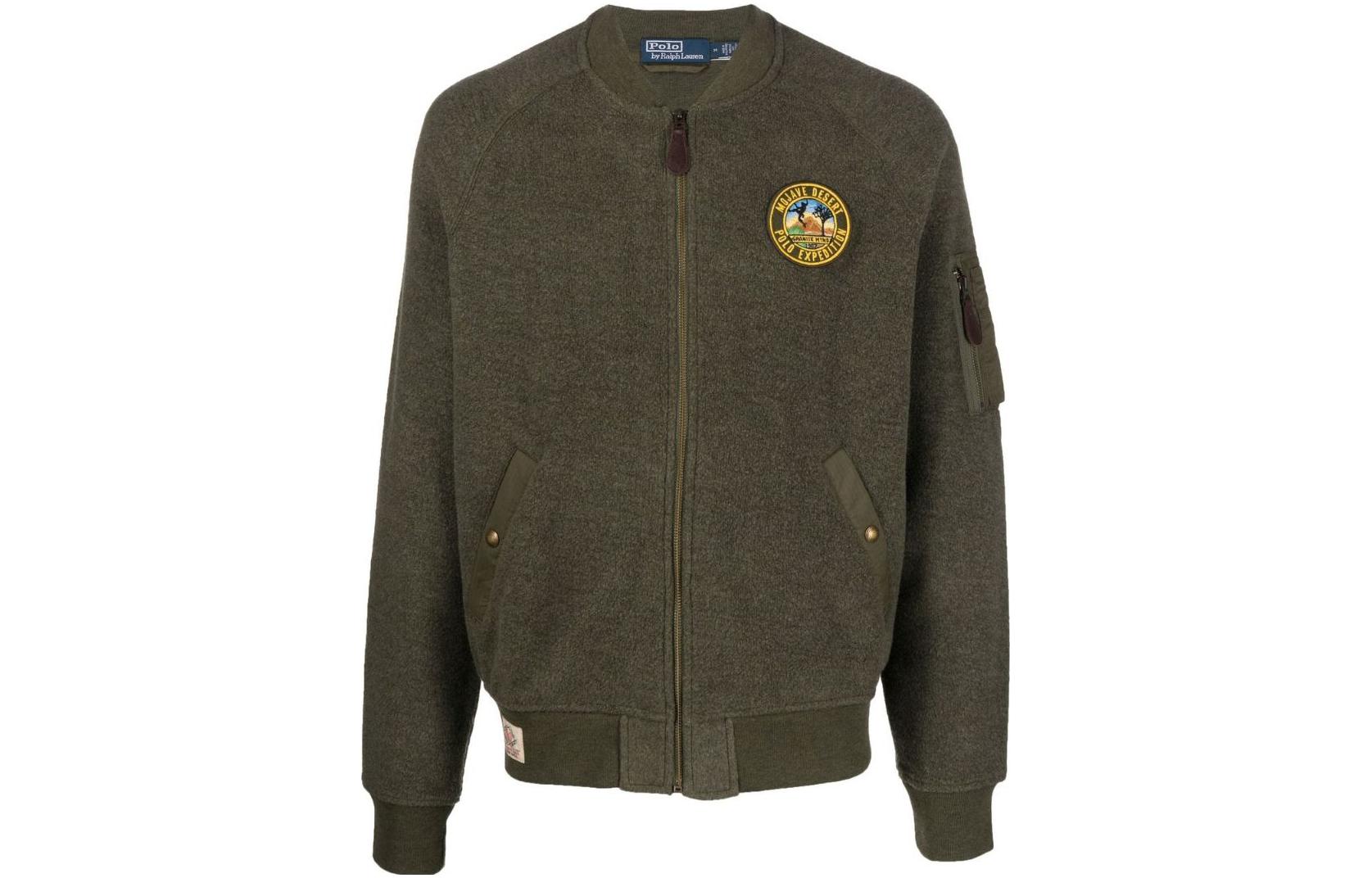 Ralph Lauren SS23 Green Badge Patch Baseball Jacket 710890964-001