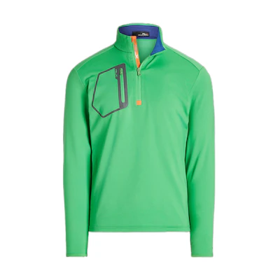 Ralph Lauren SS23 Green Half-Zip Pullover Long-Sleeve Sweatshirt MNXGKNI16820144-300