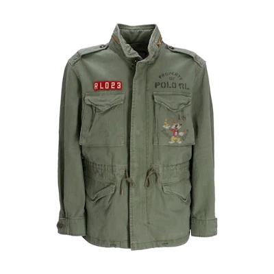 Ralph Lauren SS23 Green Letter Print Belted Drawstring Jacket for Men 710897277-001