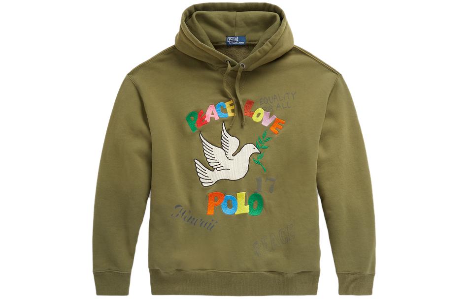 Ralph Lauren SS23 Green Logo Embroidered Hoodie Casual Wear MNPOKNI16822913-300