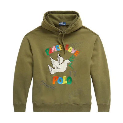 Ralph Lauren SS23 Green Logo Embroidered Hoodie Casual Wear MNPOKNI16822913-300