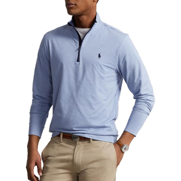 Ralph Lauren SS23 Half-Zip Logo Sweatshirt Blue Men’s MNPOKNI16822774-400 圖 4