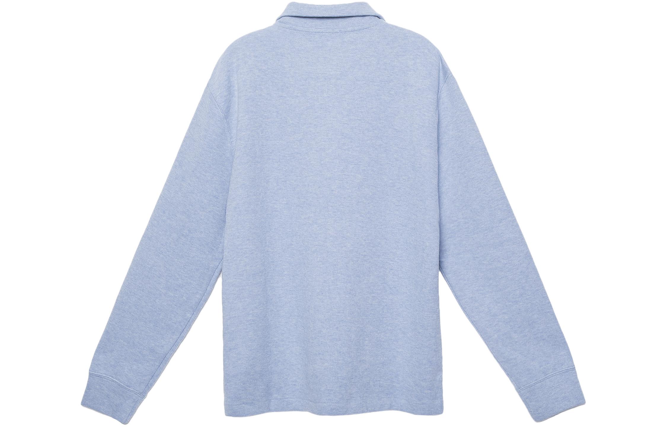 Lookbook Ralph Lauren SS23 Sweatshirt Half-Zip Logo Bordir Biru 710857073-008