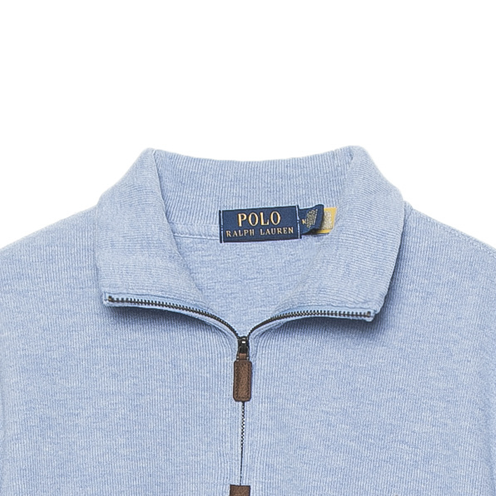Purchase Ralph Lauren SS23 Sweatshirt Half-Zip Logo Bordir Biru 710857073-008