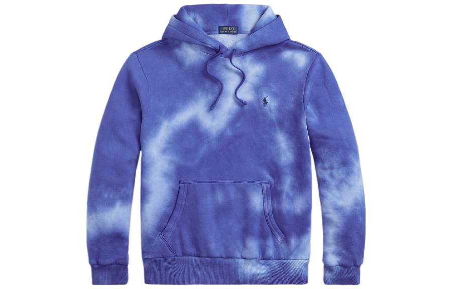 Ralph Lauren SS23 Iconic Pony Embroidered Velour Hoodie Men’s Blue MNPOKNI16822699-999
