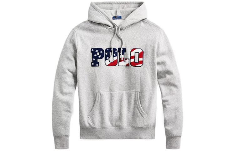 Ralph Lauren SS23 Letter Graphic Pullover Sweatshirt Men’s Light Grey 710794799-002