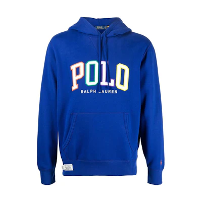 Ralph Lauren SS23 Letter Logo Hoodie Pullover Blue - Long Sleeve 710890190-003