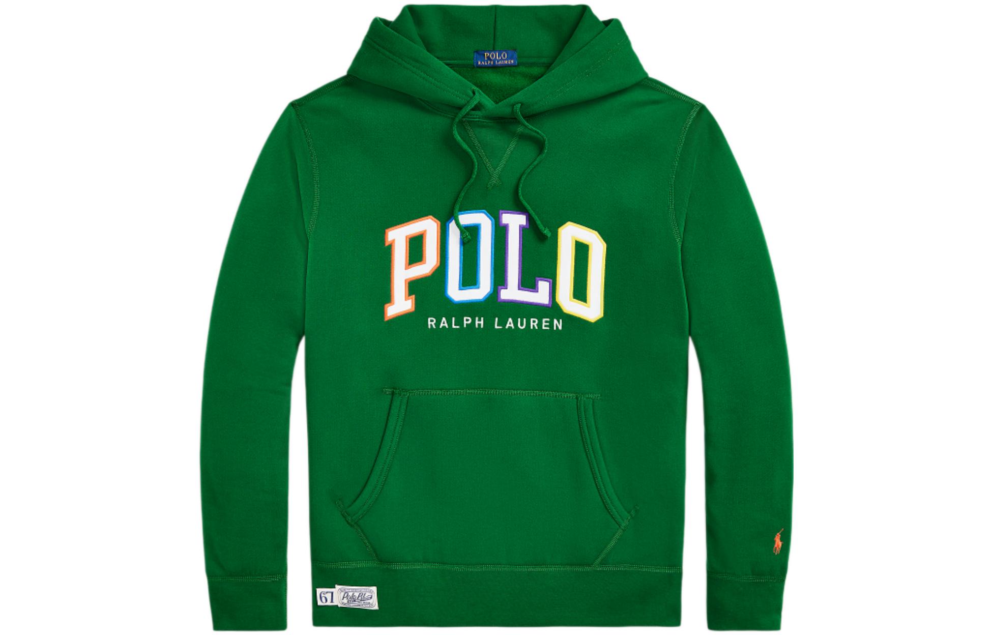 Ralph Lauren SS23 Letter Logo Patch Drawstring Hoodie Green Men’s MNPOKNI16822707-300