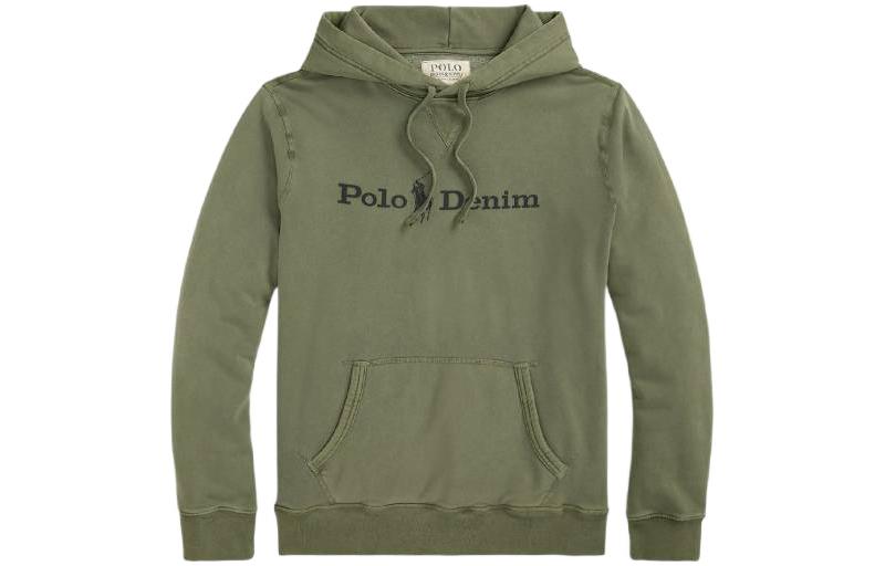 Ralph Lauren SS23 Letter Pattern Hoodie Military Green 710877552005