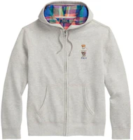 Ralph Lauren SS23 Logo Bear Embroidered Full-Zip Hoodie Grey MNPOKNI16822765-020 Ralph Lauren SS23 Logo Bear Embroidered Full-Zip Hoodie Grey MNPOKNI16822765-020