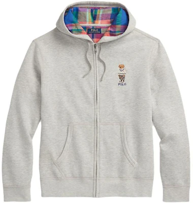 Ralph Lauren SS23 Logo Bear Embroidered Full-Zip Hoodie Grey MNPOKNI16822765-020 Buy Ralph Lauren SS23 Logo Bear Embroidered Full-Zip Hoodie Grey MNPOKNI16822765-020
