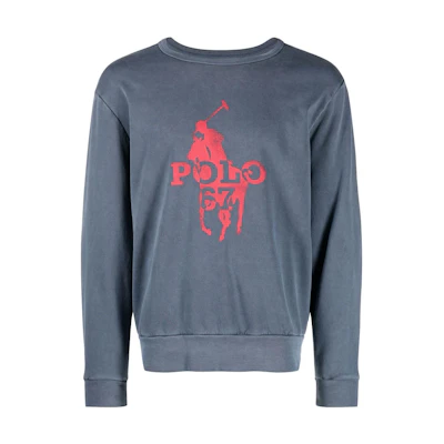 Ralph Lauren SS23 Logo Crewneck Sweatshirt Navy Blue - Casual Wear 710872629-002