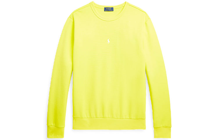Ralph Lauren SS23 Logo Embroidered Crewneck Sweatshirt Yellow MNPOKNI16822720-700