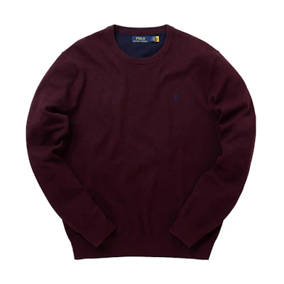 Ralph Lauren SS23 Logo Embroidered Crewneck Sweatshirt Men’s Maroon 710876698-003