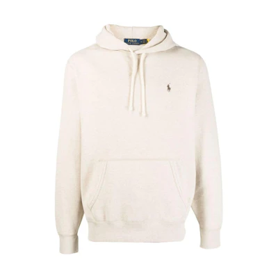 Ralph Lauren SS23 Logo Embroidered Drawstring Hoodie Grey 710766778-073