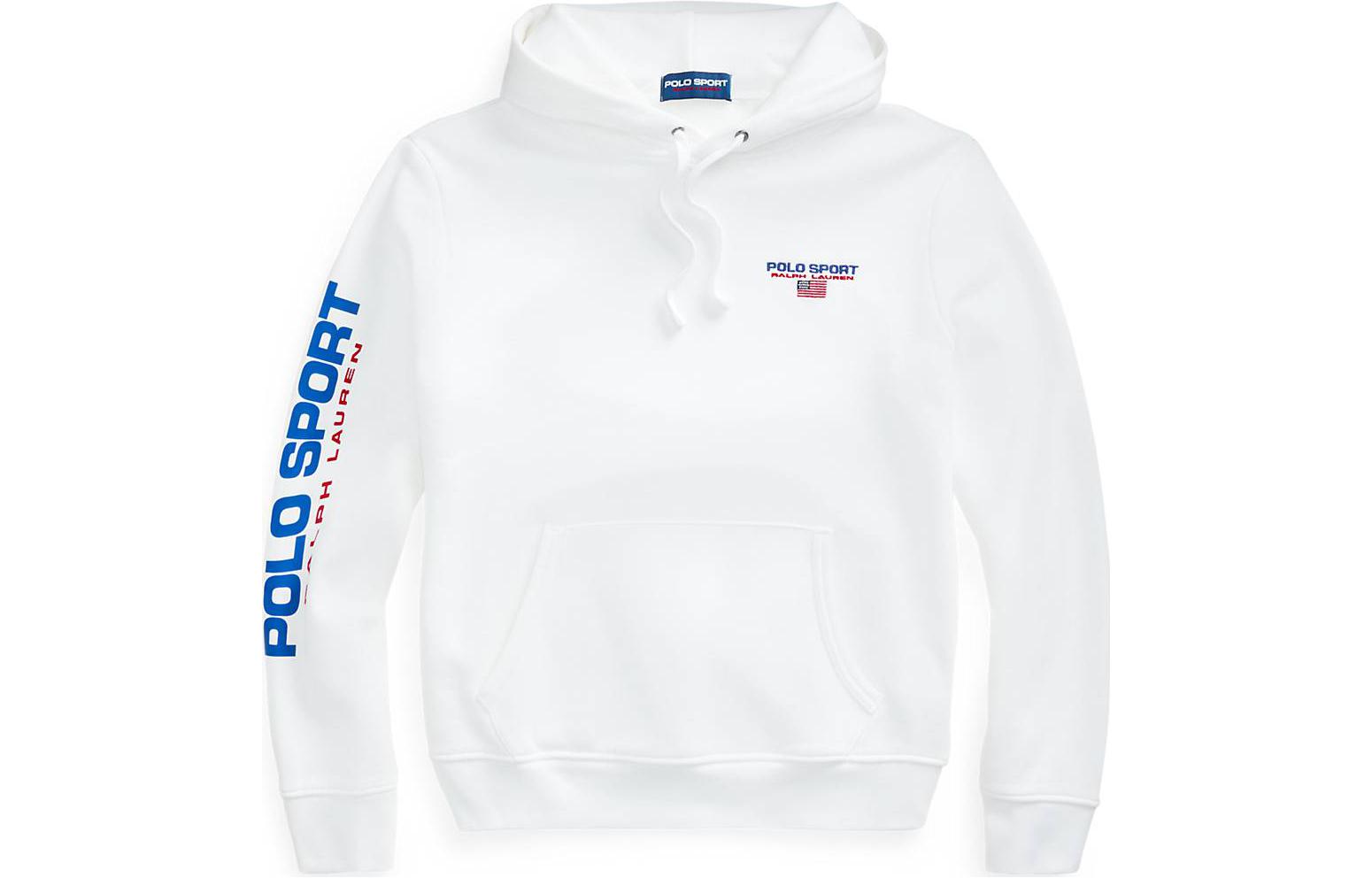 Ralph Lauren SS23 Logo Fleece Hoodie Unisex White MNPOKNI16821418-100