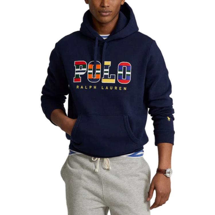 Ralph Lauren SS23 Logo Printed Hoodie Blue - 710871236-001