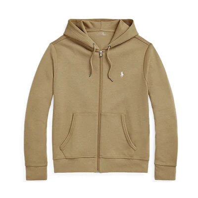 Ralph Lauren SS23 Logo Printed Zip Hoodie Khaki MNPOKNI16822709-250