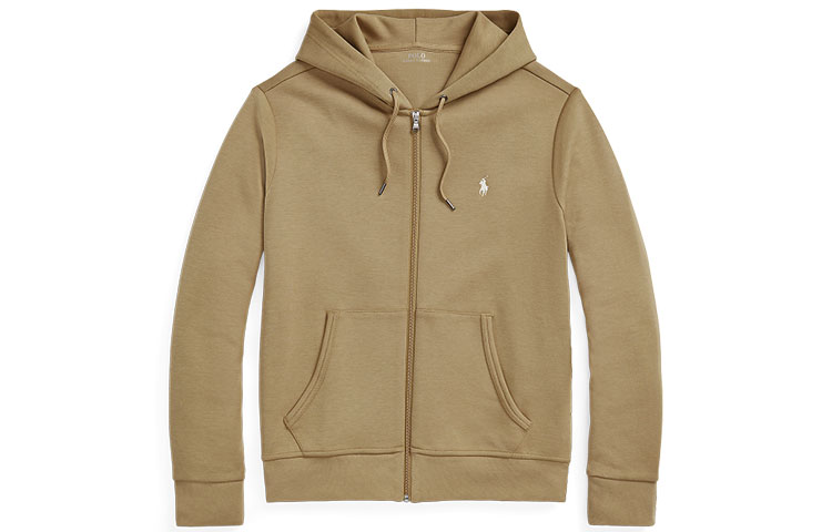 Ralph Lauren SS23 Logo Printed Zip Hoodie Khaki MNPOKNI16822709-250 圖 2