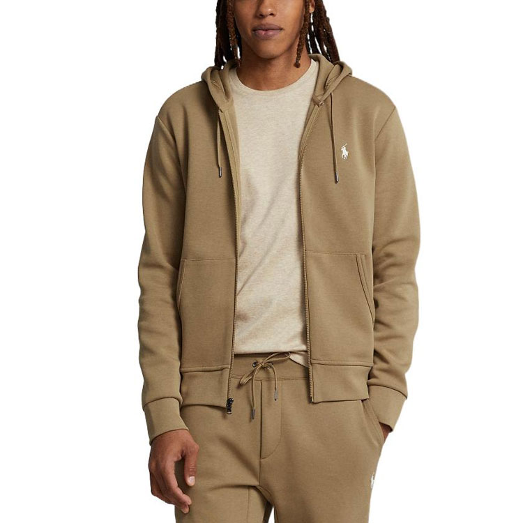 Ralph Lauren SS23 Logo Printed Zip Hoodie Khaki MNPOKNI16822709-250 圖 4