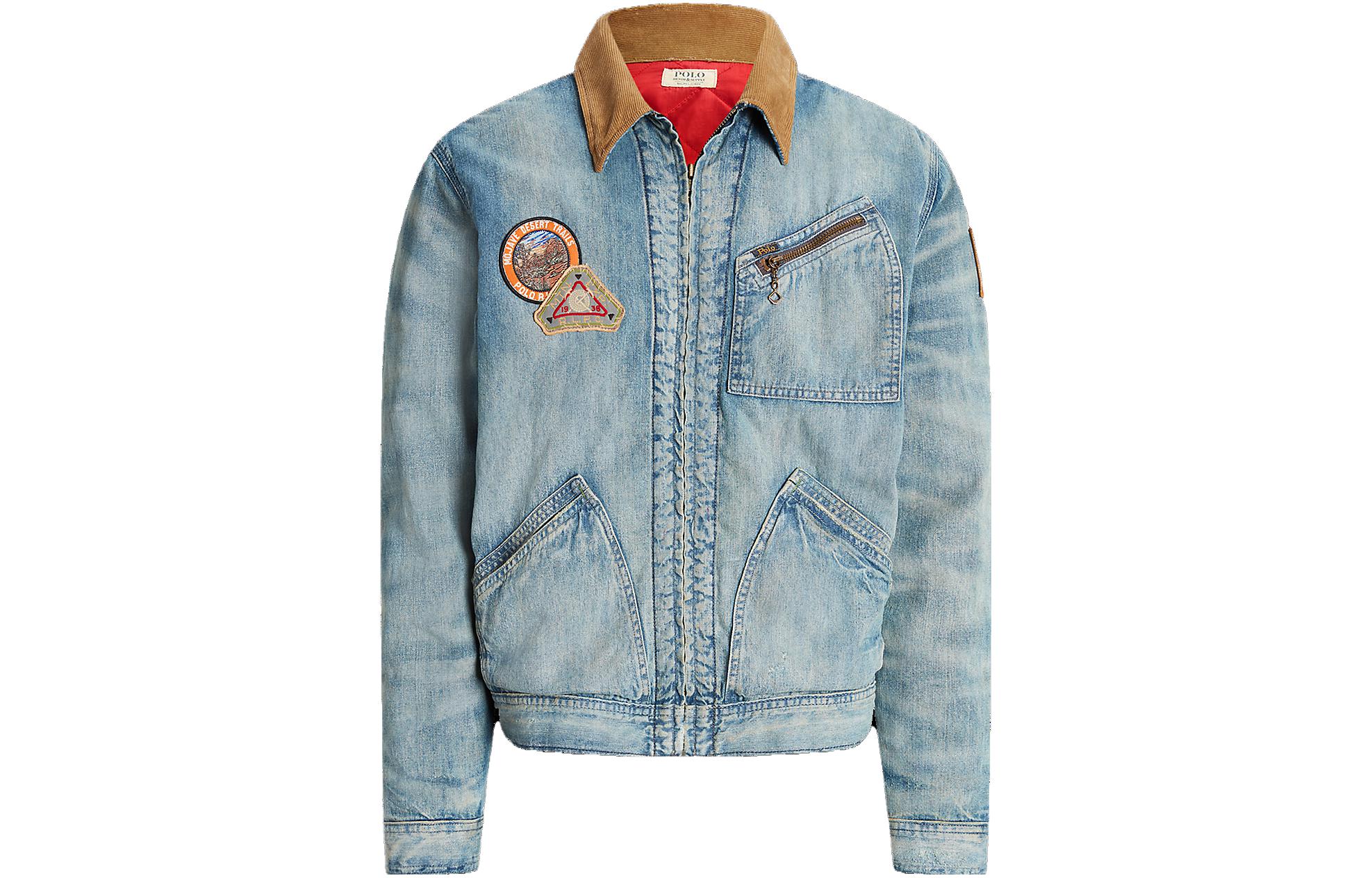 Ralph Lauren SS23 Logo Zip Denim Jacket Blue MNPOOTW16021018-400