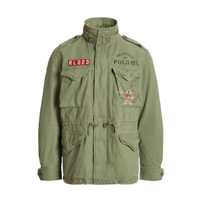 Ralph Lauren SS23 Lunar New Year Green Logo Print Button-Up Jacket MNPOOTW16021046-300