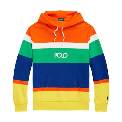 Ralph Lauren SS23 Multicolor Striped Logo Print Hoodie Men’s Long Sleeve MNPOKNI16822879-800