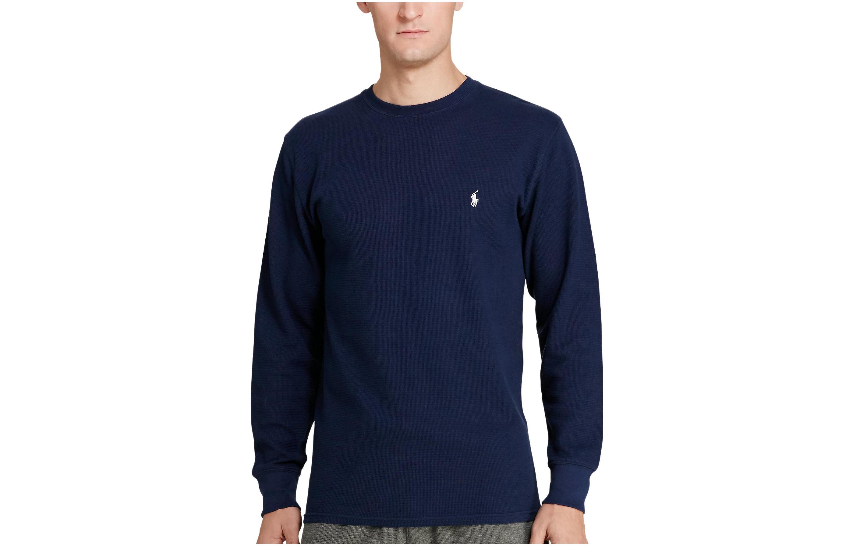 Ralph Lauren SS23 Navy Blue Logo Embroidered Crewneck Sweatshirt Mens 710767967-041