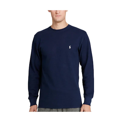 Ralph Lauren SS23 Navy Blue Logo Embroidered Crewneck Sweatshirt Mens 710767967-041