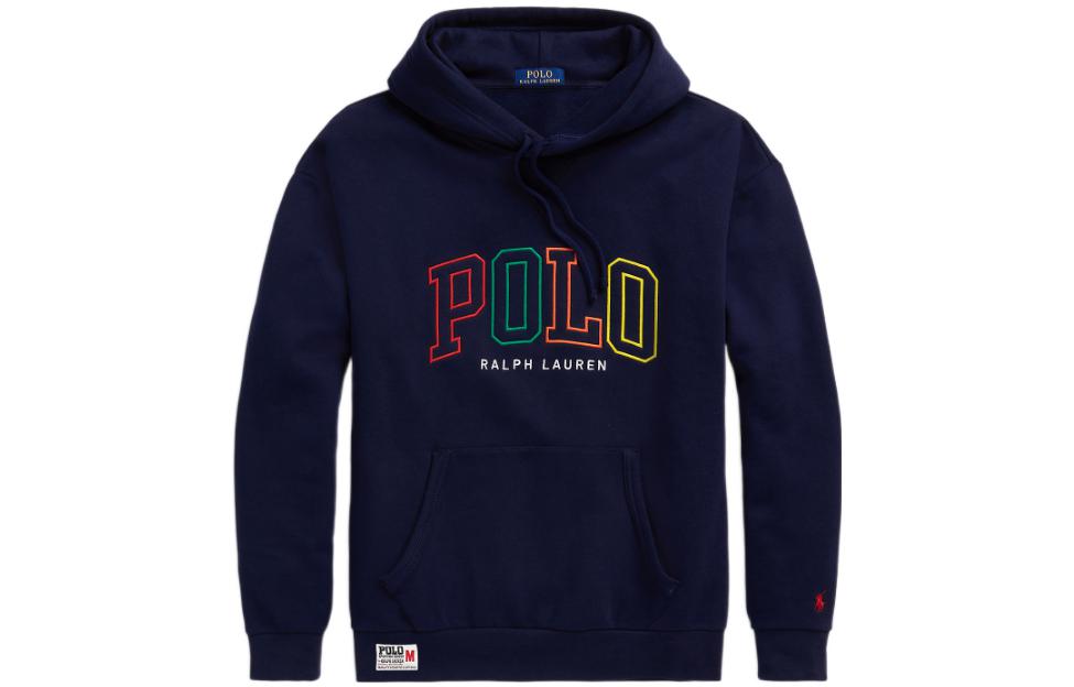 Ralph Lauren SS23 Navy Blue Logo Embroidered Hoodie MNPOKNI16822909-410